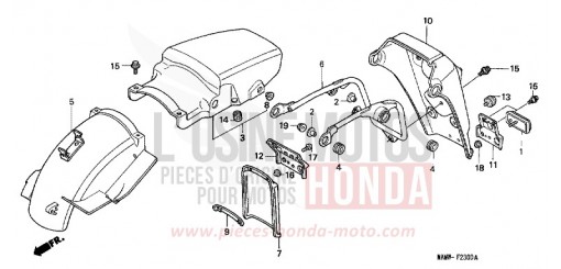 KOTFLUEGEL, HINTEN XL600VV de 1997